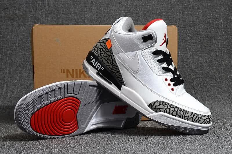 Air Jordan 3 Shoes White And Grey Men 3
