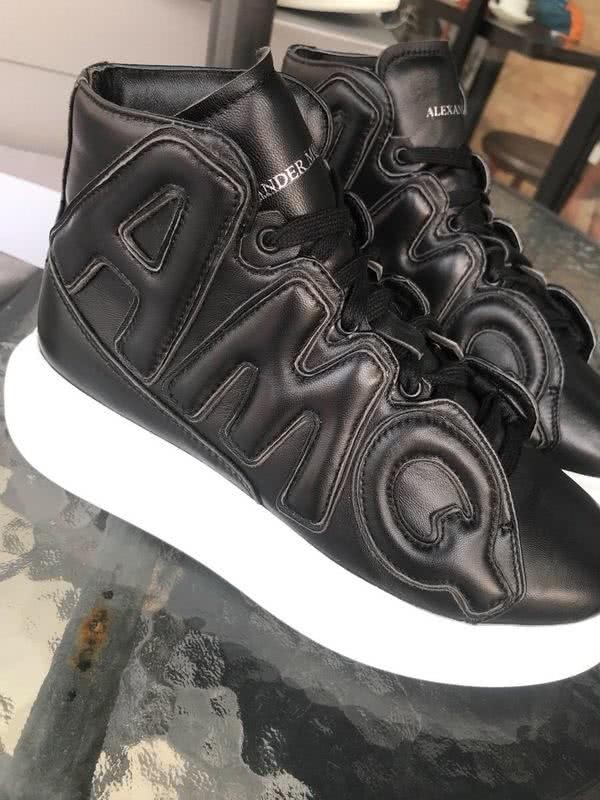 Alexander McQueen Sneakers High Top Black Upper White Sole Men 3