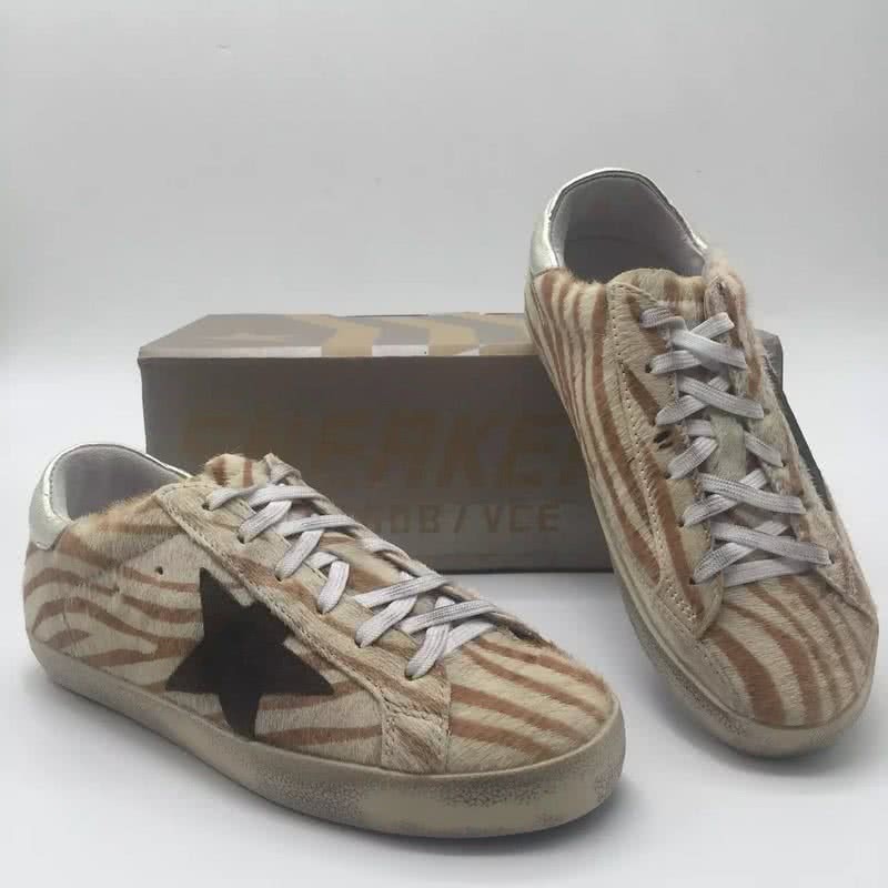 Golden Goose Sneakers Super Star IN Pelle E Stella IN Camoscio gold zebra 6