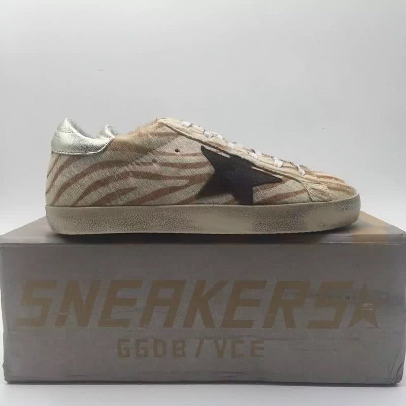 Golden Goose Sneakers Super Star IN Pelle E Stella IN Camoscio gold zebra 7