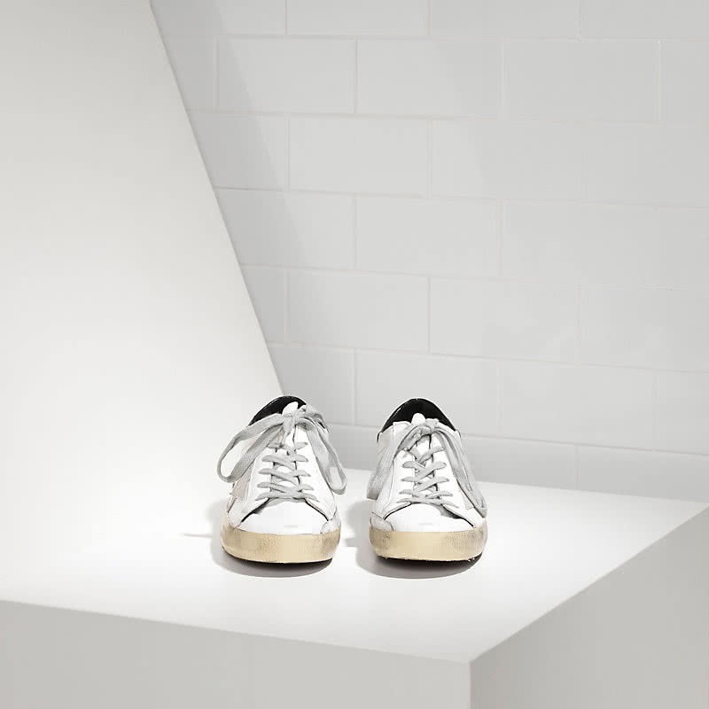 Golden Goose Sneakers Super Star IN Pelle E Stella IN Camoscio white black cream 3