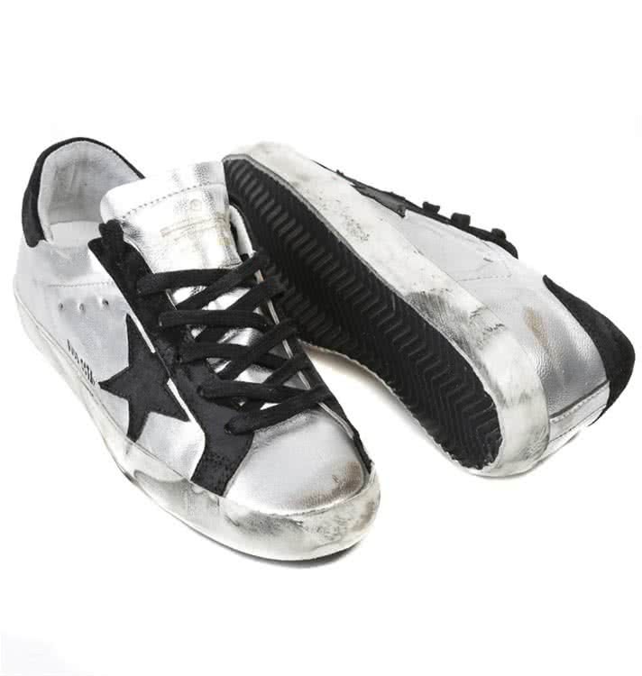 Golden Goose Super Star Sneakers in Leather With Suede Star silver black leather 5