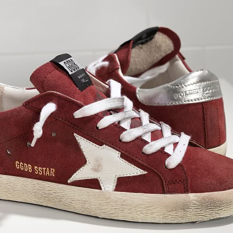 Golden Goose Super Star Sneakers in Suede and Leather star Red Suede White Star 4