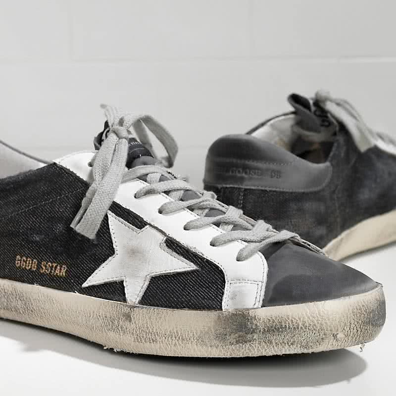 Golden Goose Sneakers Super Star IN Pelle E Stella IN Pelle black denim grey 4