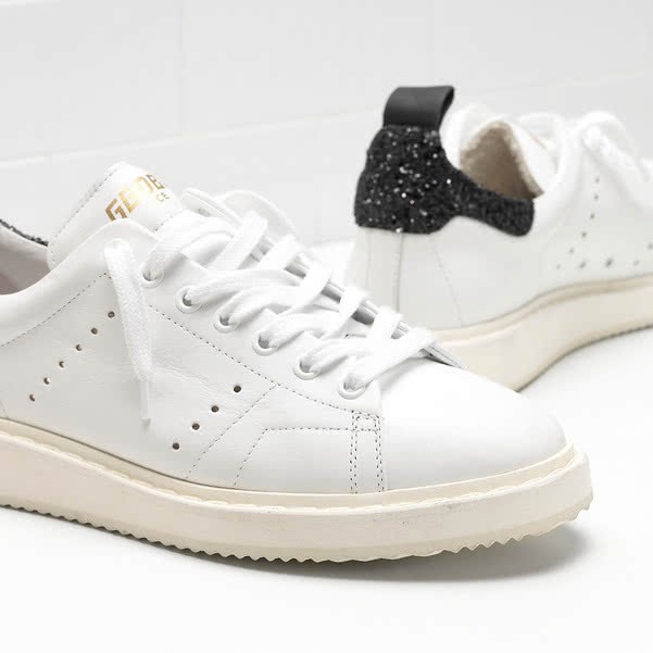 Golden Goose Starter Sneakers G30WS631.D5 calf leather Glittery tab is contrasting colour 4