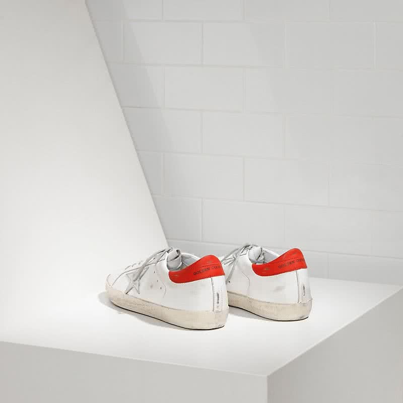 Golden Goose Sneakers Super Star IN Pelle E Stella IN Pelle white leather red 3