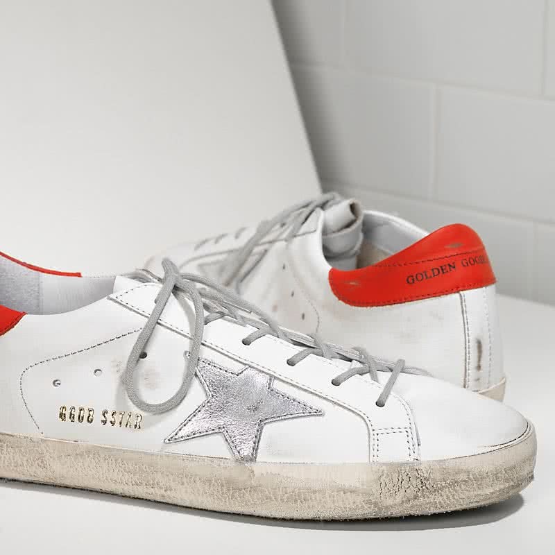 Golden Goose Sneakers Super Star IN Pelle E Stella IN Pelle white leather red 4