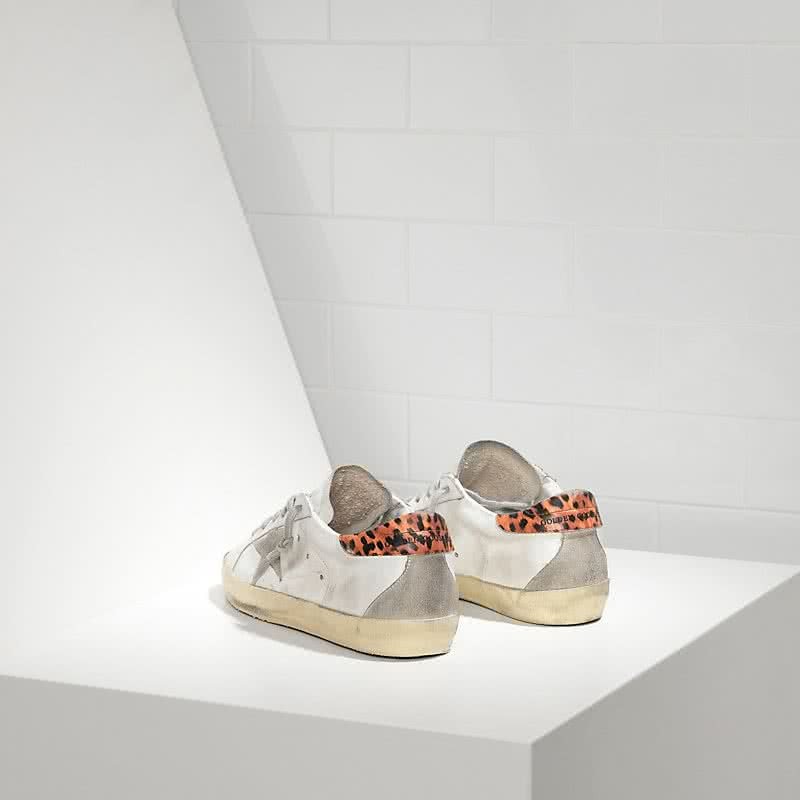 Golden Goose Super Star sneakers in leather with suede star White Leopard Cream 1