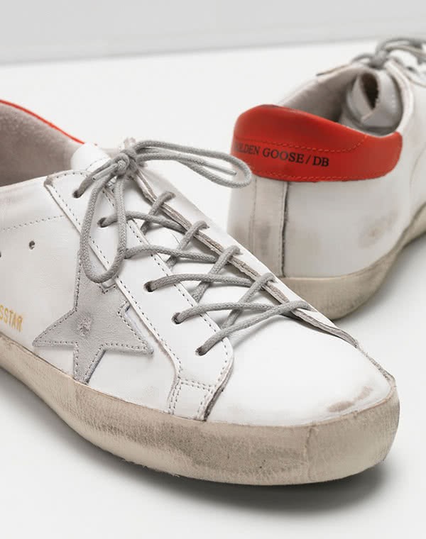Golden Goose Superstar Sneakers Calf Laminated Leather Rubber Sole 4