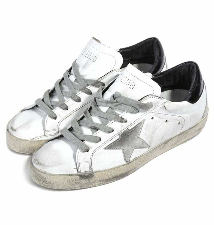 Golden Goose Super Star Sneakers in Leather With Suede Star white black cream 1