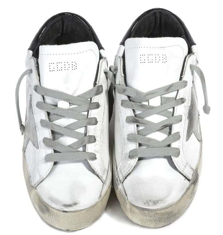 Golden Goose Super Star Sneakers in Leather With Suede Star white black cream 6