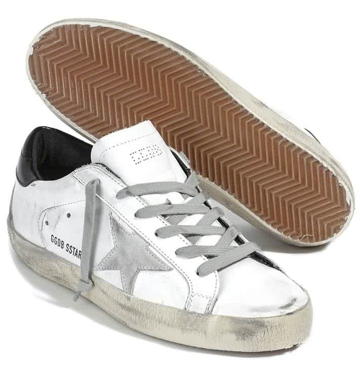 Golden Goose Super Star Sneakers in Leather With Suede Star white black cream 8