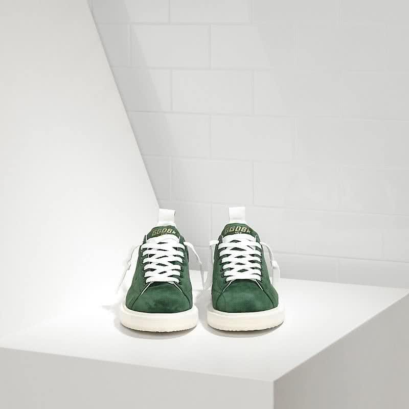 Golden Goose Starter Sneakers in Calf Leather green White Sole 2