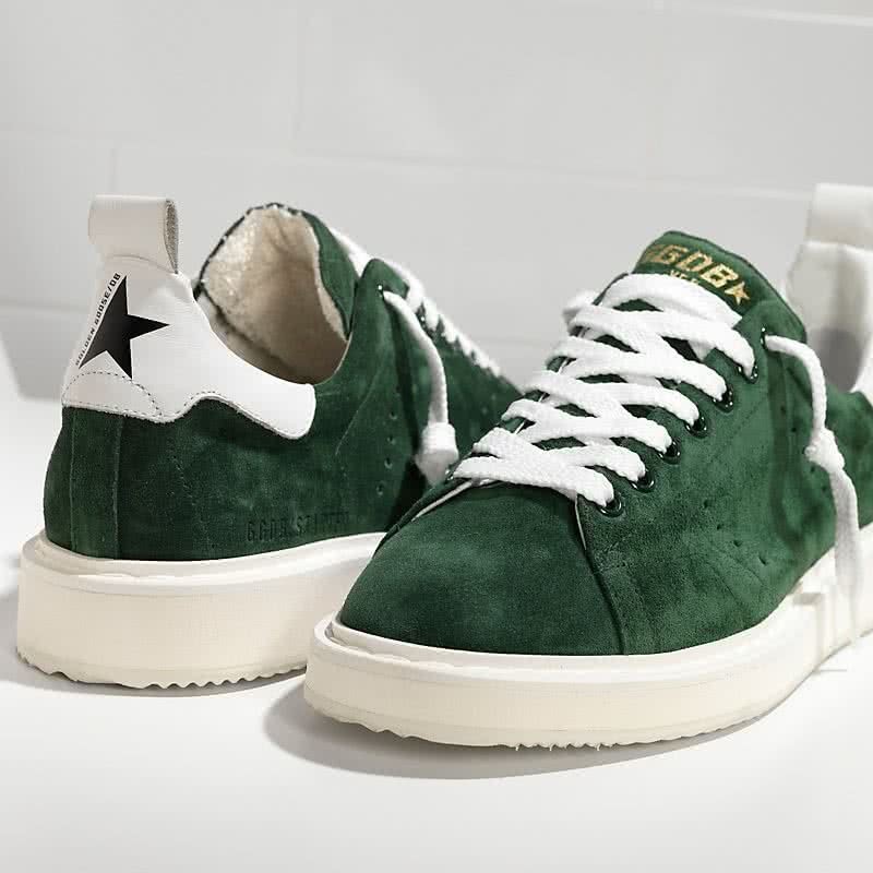 Golden Goose Starter Sneakers in Calf Leather green White Sole 4