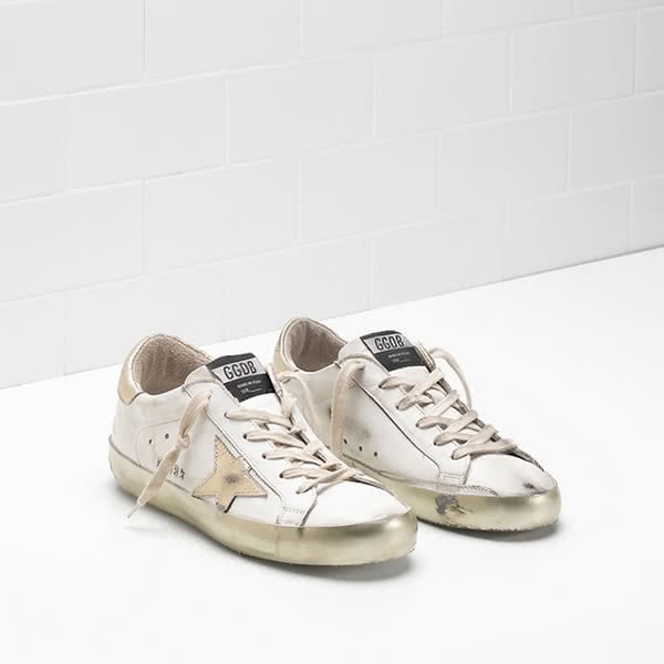 Golden Goose Superstar Sneakers G30WS590.E37 Calf Leather white gold 2