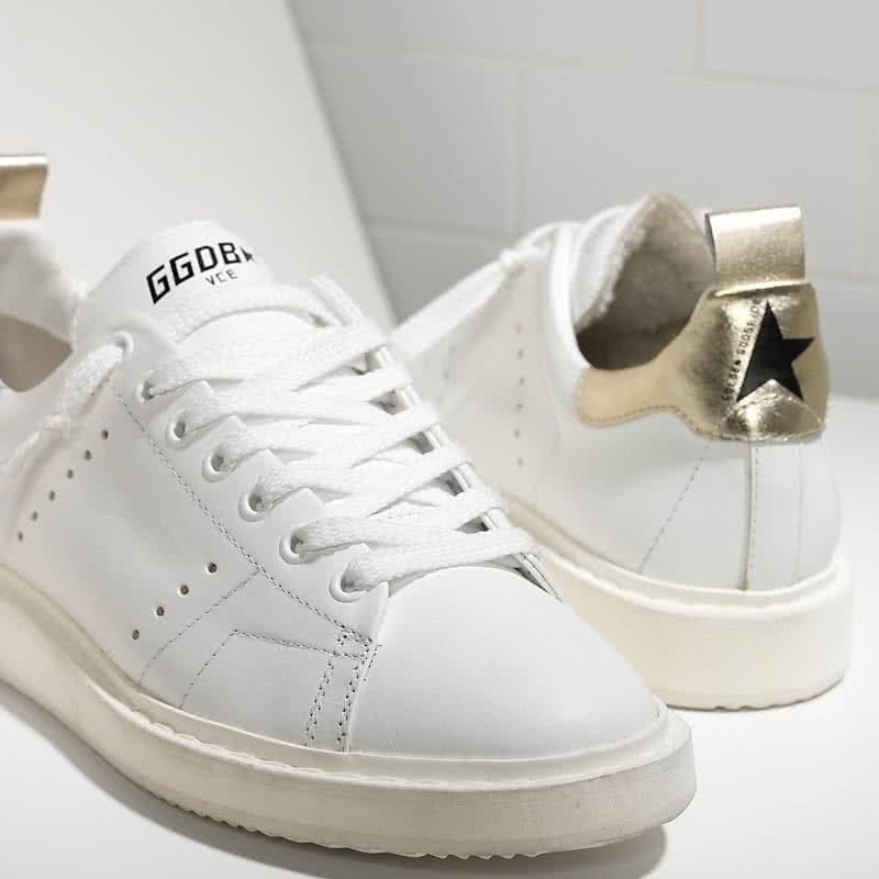 Golden Goose Sneakers Starter in pelle di Vitello laminato Silver White Sole 4