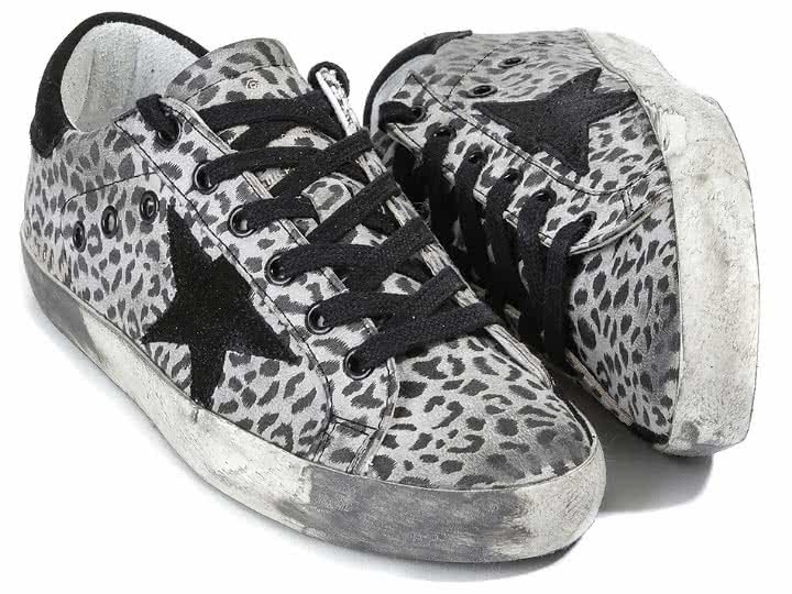 Golden Goose Super Star Sneaker in Leather With Suede Star white leopard eagle 2