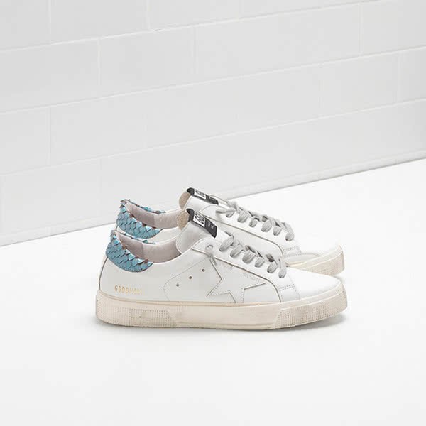 Golden Goose MAY Sneakers G30WS127.E19 white green 2
