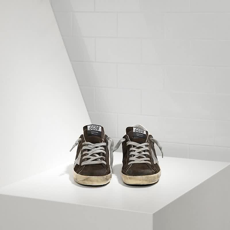 Golden Goose Super Star Sneakers in Suede and Leather star Coffee Suede 2