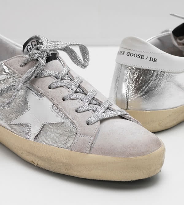 Golden Goose Superstar Sneakers G30WS590 Uppers Laminated Fabric Wrinkled Effect 4
