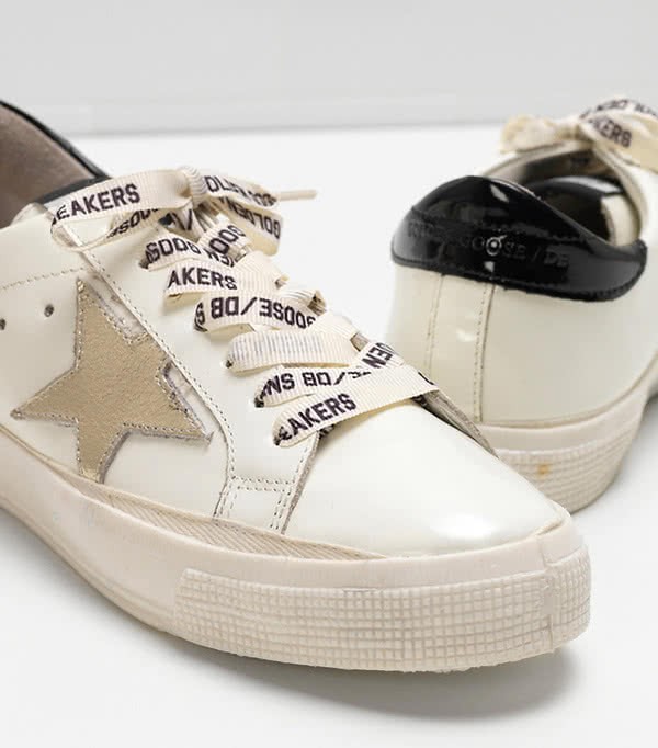 Golden Goose MAY Sneakers G30WS127.F73 shiny calfskin leather tab is leather 4