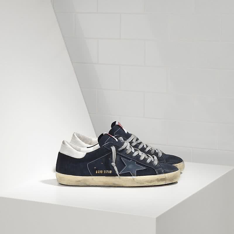 Golden Goose Super Star Sneakers in Suede and Leather star Blue Suede 2