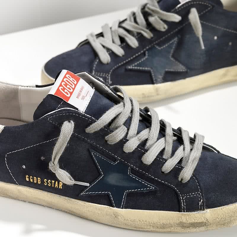 Golden Goose Super Star Sneakers in Suede and Leather star Blue Suede 4