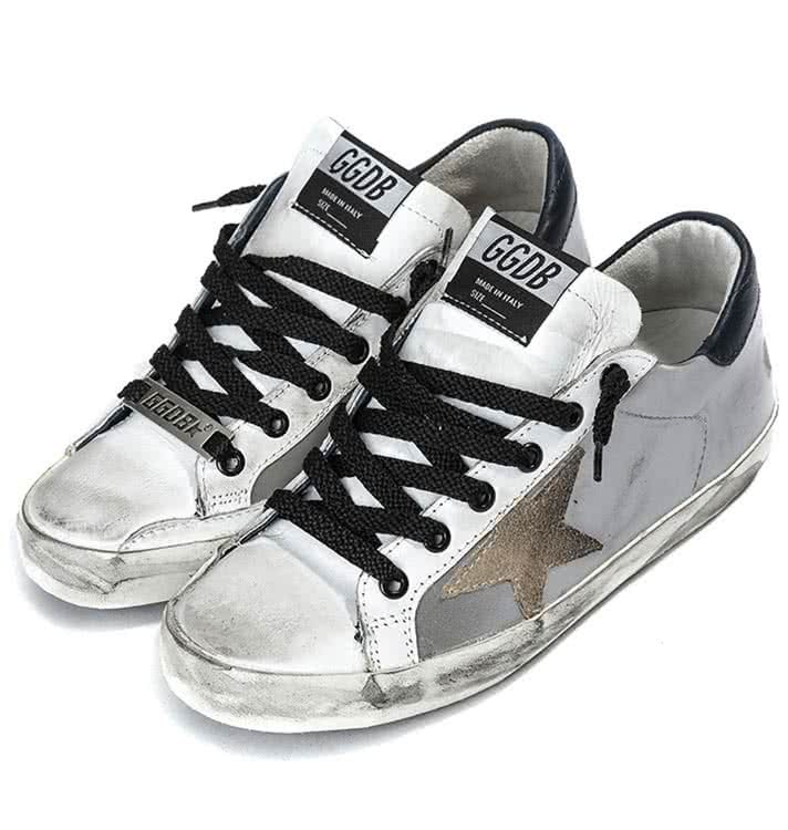 Golden Goose Super Star Sneakers in Leather With Suede Star silver arch 1