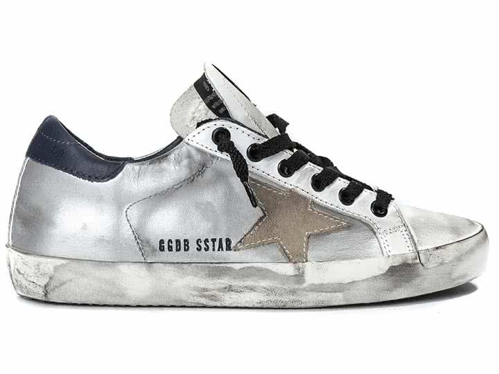Golden Goose Super Star Sneakers in Leather With Suede Star silver arch 9