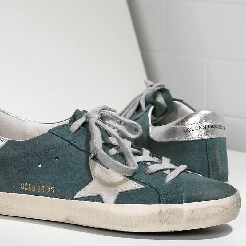 Golden Goose Sneakers Super Star IN Camoscio E Stella IN Camoscio green suede silver 4