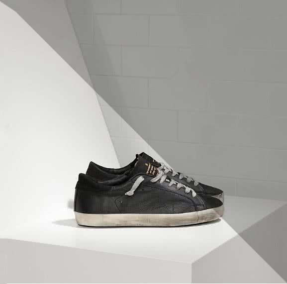 Golden Goose Super Star sneakers in leather with openwork star Black Skate 1