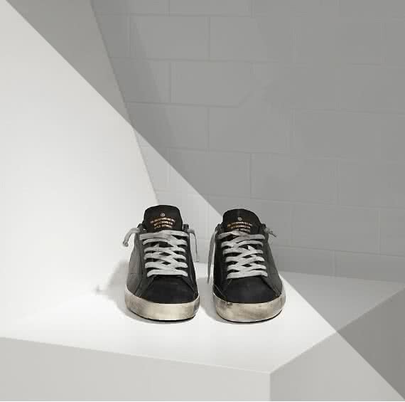 Golden Goose Super Star sneakers in leather with openwork star Black Skate 2