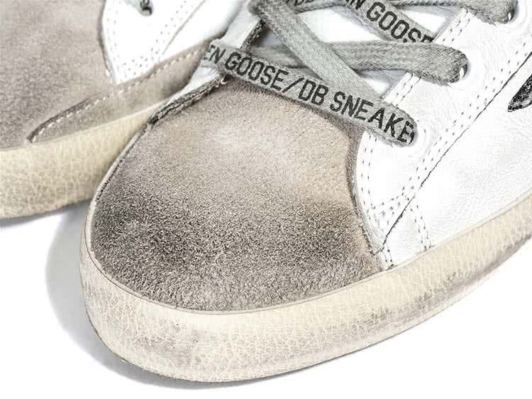 GGDB FRANCY SILKSCREENED LEATHER SNEAKERS white leather flag 4