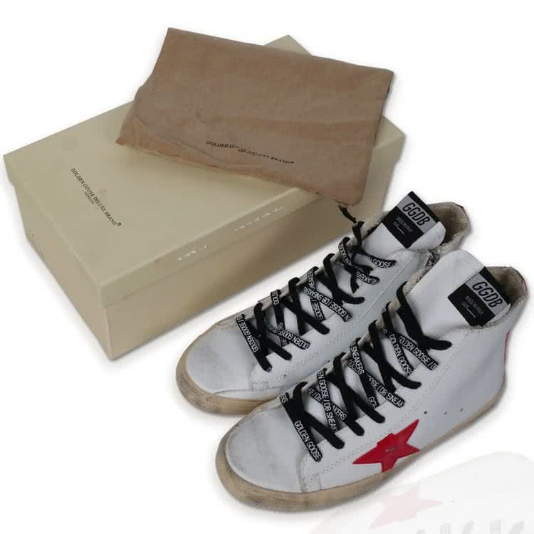 Golden Goose GGDB white with red star 11