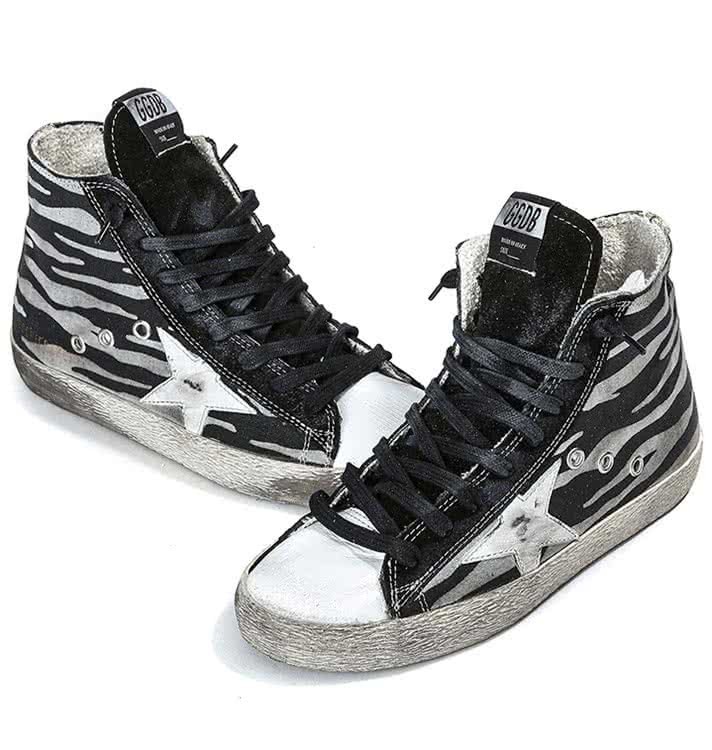 GGDB SNEAKERS FRANCY COTTON CANVAS AND LEATHER STAR Black Zebra 2