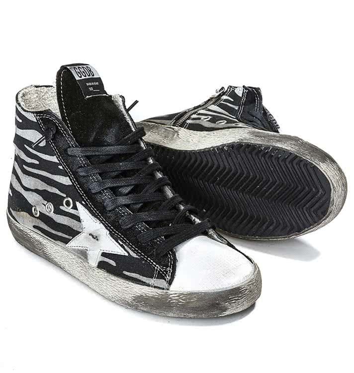 GGDB SNEAKERS FRANCY COTTON CANVAS AND LEATHER STAR Black Zebra 5