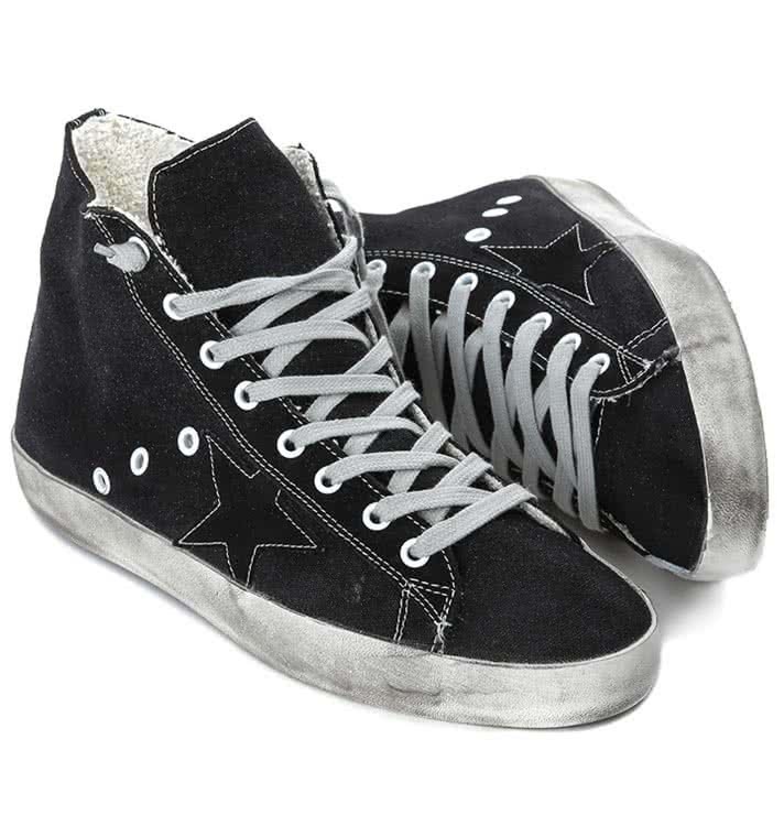 GGDB SNEAKERS FRANCY COTTON CANVAS AND SUEDE STAR black canvas 3
