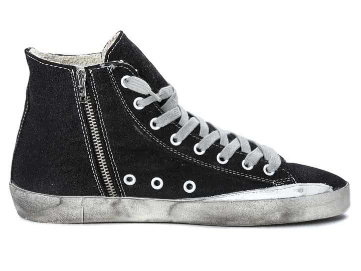 GGDB SNEAKERS FRANCY COTTON CANVAS AND SUEDE STAR black canvas 1