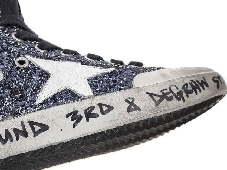 GGDB SNEAKERS FRANCY FABRIC EMBROIDERED WITH GLITTER AND LEATHER STAR space glitter 4