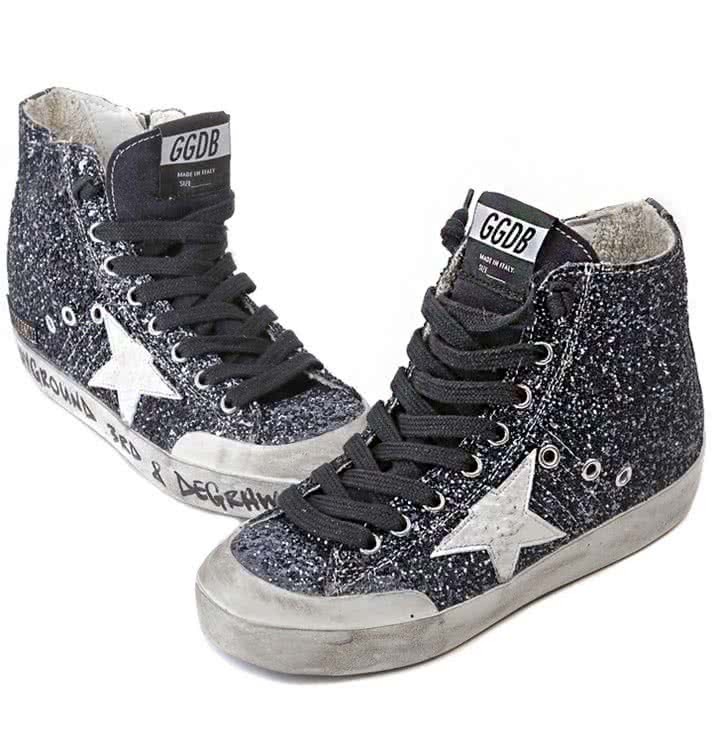 GGDB SNEAKERS FRANCY FABRIC EMBROIDERED WITH GLITTER AND LEATHER STAR space glitter 5