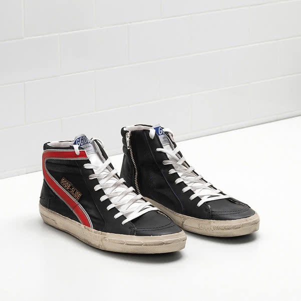 Golden Goose Slide Sneakers G30MS595.Q1 black and red 3