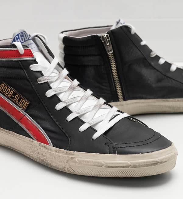 Golden Goose Slide Sneakers G30MS595.Q1 black and red 4