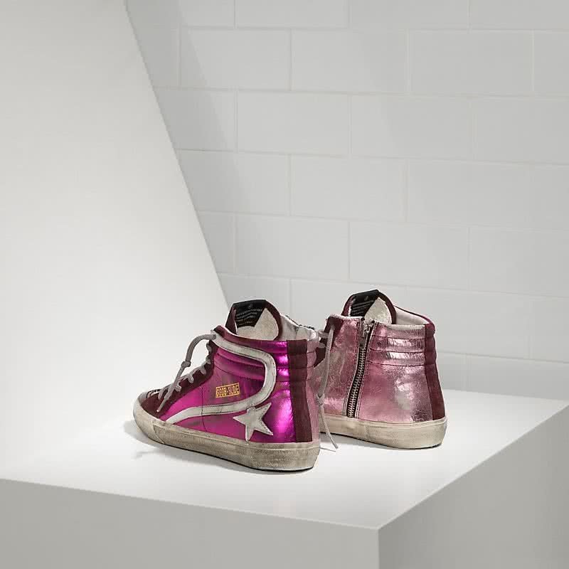 Golden Goose Sneakers Slide in Pelle E Stella IN Pelle pink shades 3