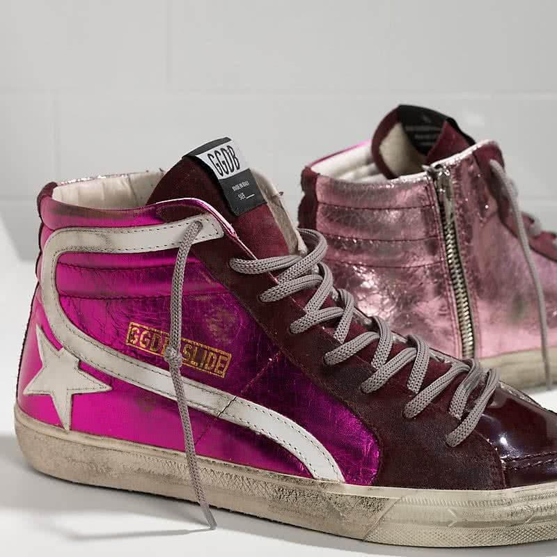 Golden Goose Sneakers Slide in Pelle E Stella IN Pelle pink shades 4