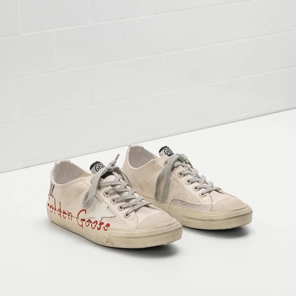 Golden Goose V-Star 2 Sneakers G30WS639 Upper In Cotton Canvas 3