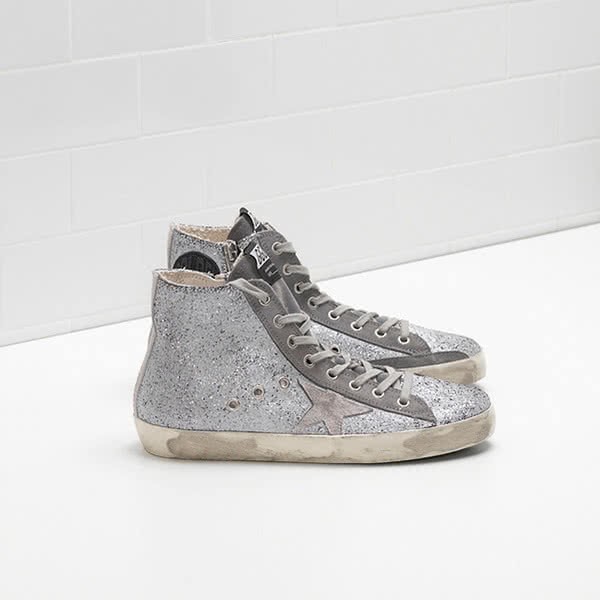Golden Goose FRANCY Sneakers G30WS591.A45 Glitter-Coated Calf With Matte Effect 1