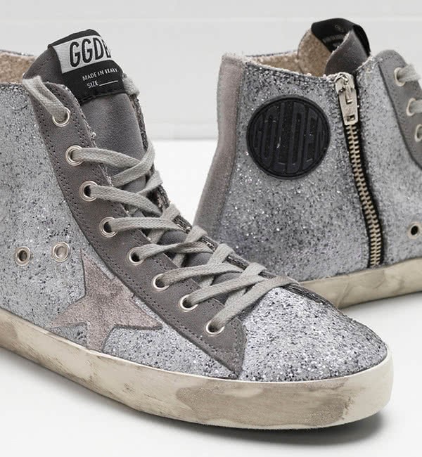 Golden Goose FRANCY Sneakers G30WS591.A45 Glitter-Coated Calf With Matte Effect 3