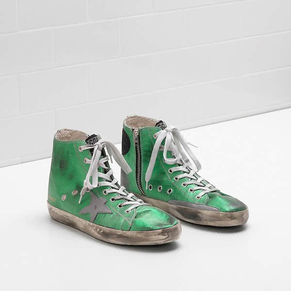 Golden Goose FRANCY Sneakers G31WS591.A84 Coated Cotton Canvas Laminated Leather 3