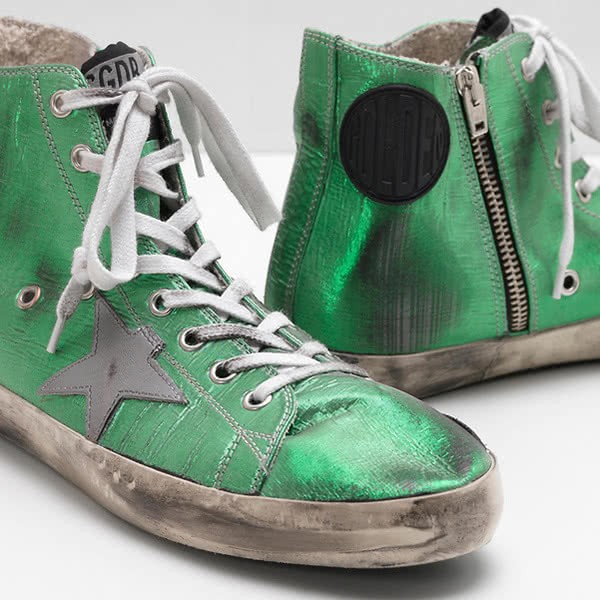 Golden Goose FRANCY Sneakers G31WS591.A84 Coated Cotton Canvas Laminated Leather 4