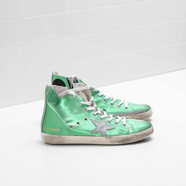 Golden Goose FRANCY Sneakers G31WS591.A84 Coated Cotton Canvas Laminated Leather 5